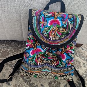 Embroidered Multicolor Backpack